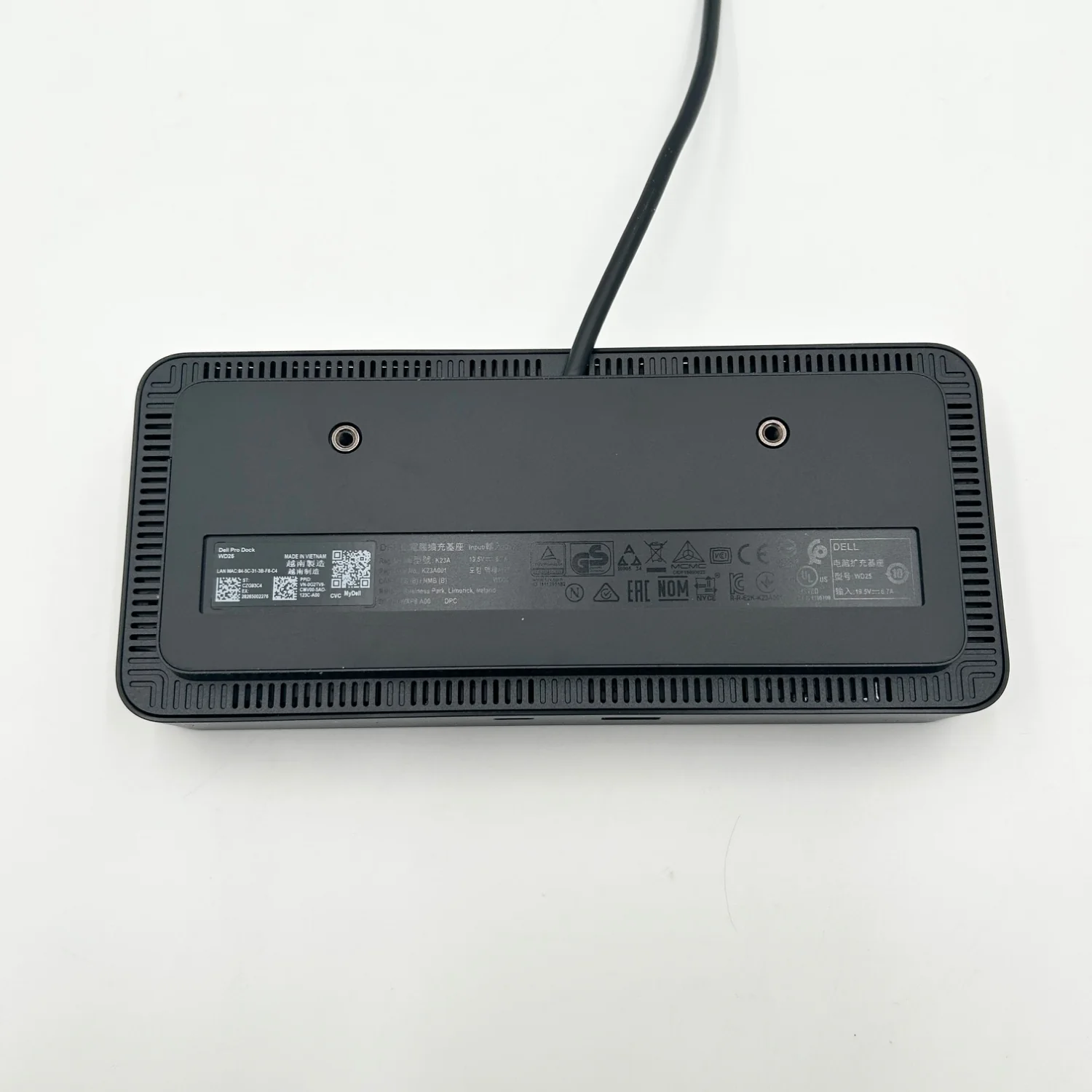 Dell Pro Dock WD25 USB Docking Station. K23A001 - Image 6
