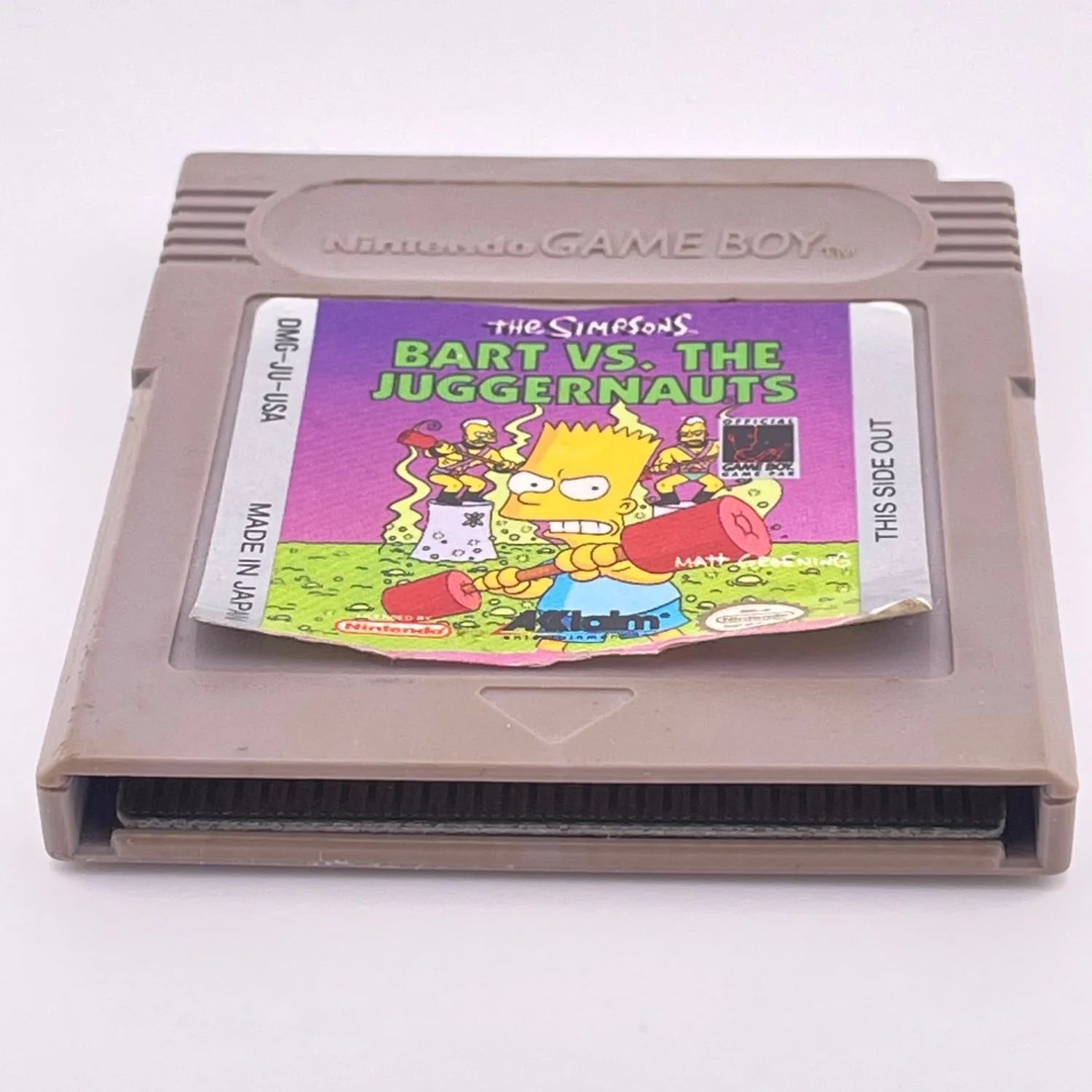The Simpsons Bart vs the Juggernauts (Nintendo GameBoy, 1992) Cartridge Only - Image 3